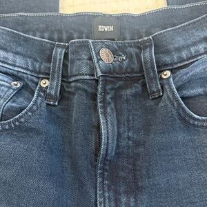 Edwin Japanese Denim Marli Wide Leg Jeans Dimmed DARK Wash LIKE NEW EUC